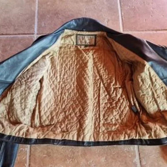 Vintage Guess by Marciano Black Leather Jacket Moto BikerM